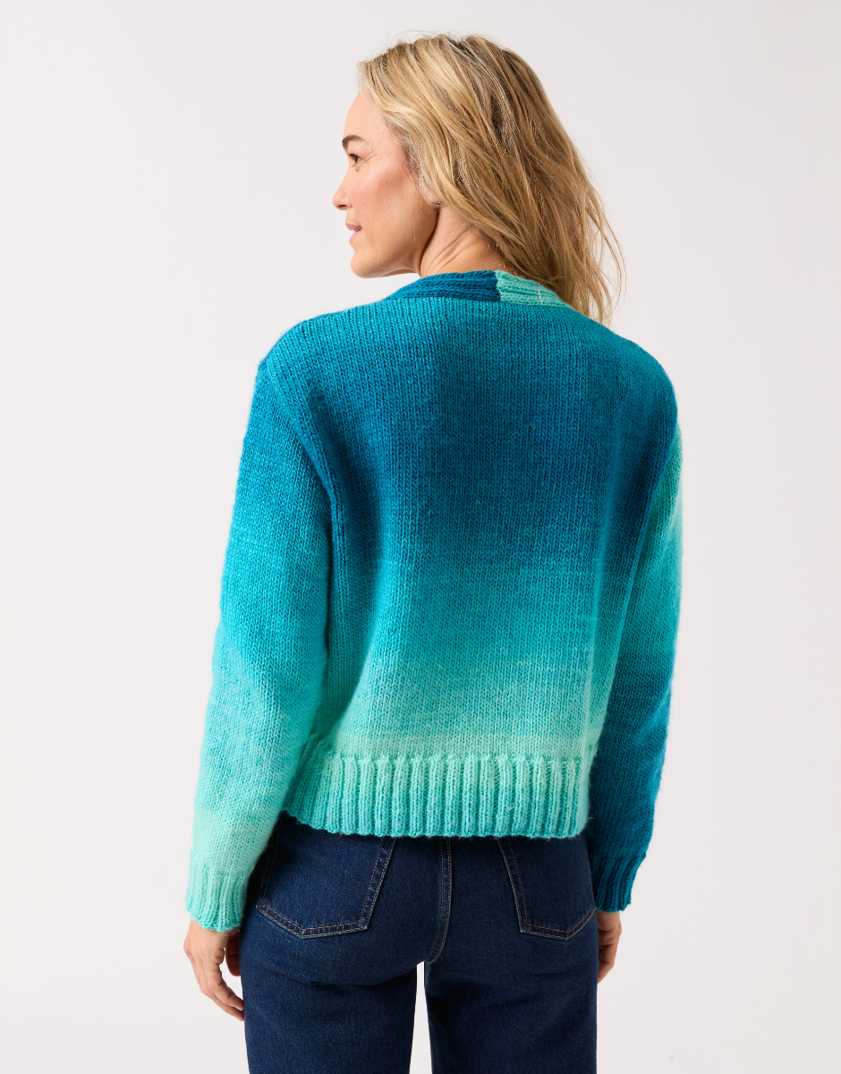 10840 - V Nice V Neck Cardigan Knitting Pattern in Sirdar Jewelspun Ombre