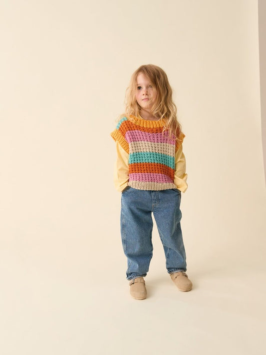 Colour Pop Pullover Childrens Knitting Pattern In Sirdar Snuggly Chunky