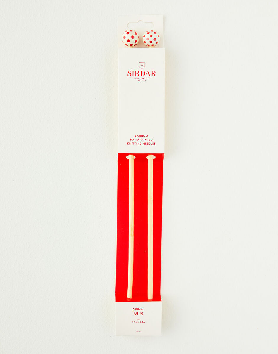 35cm Bamboo Needles - 6.00mm