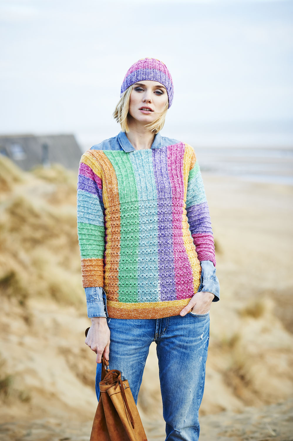 9537 Sweater, Cardigan and Hat