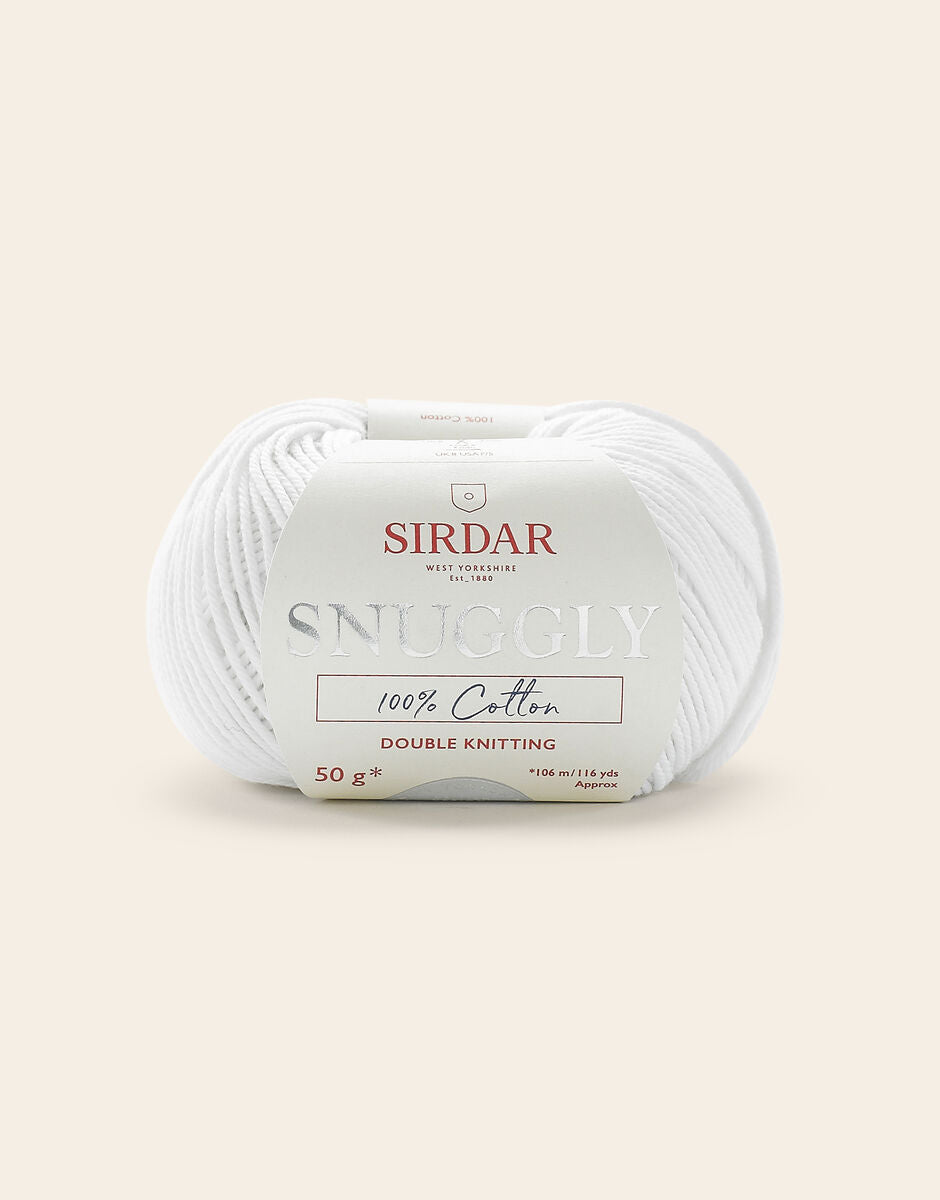 Snuggly 100% Cotton, 50G - White