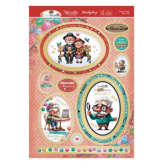 Hearts Never Grow Old Luxury Topper Set