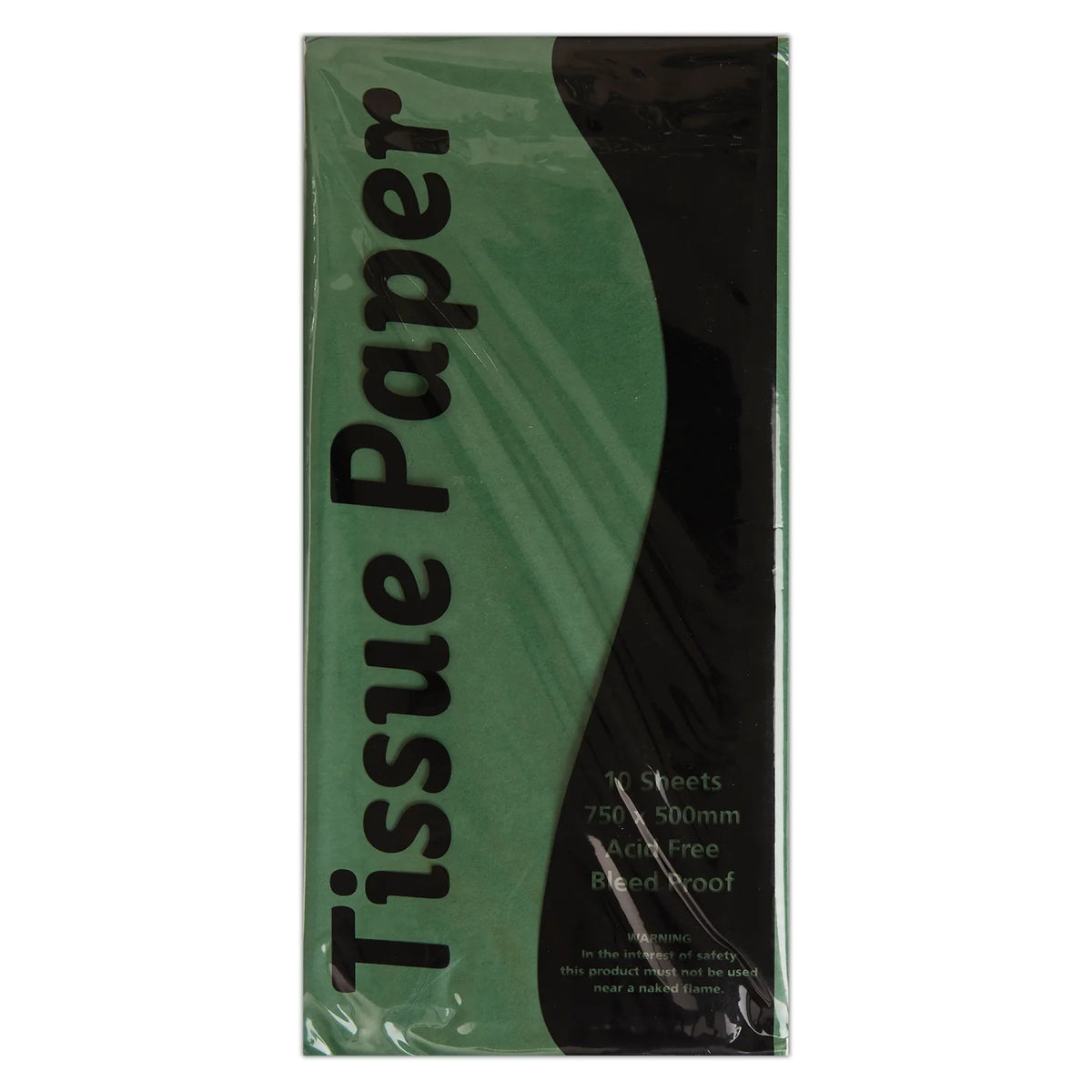 Stephens Tissue Paper Dark Green 750x500mm (10 Sheets)