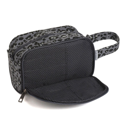 Crochet Bag with Hook Storage - Leopard