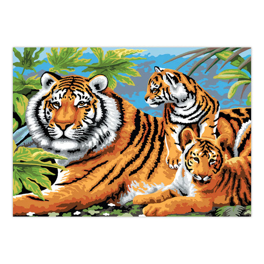 Paint By Numbers Tiger & Cubs
