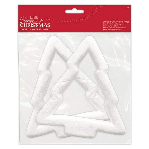 Create Christmas Polystyrene Trees (2 Pieces)