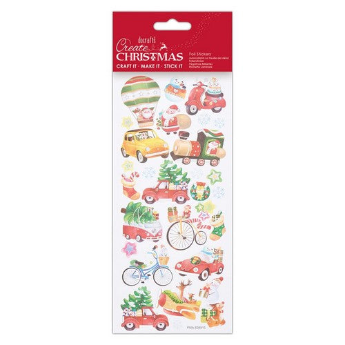 Create Christmas Foil Stickers Gift Delivery