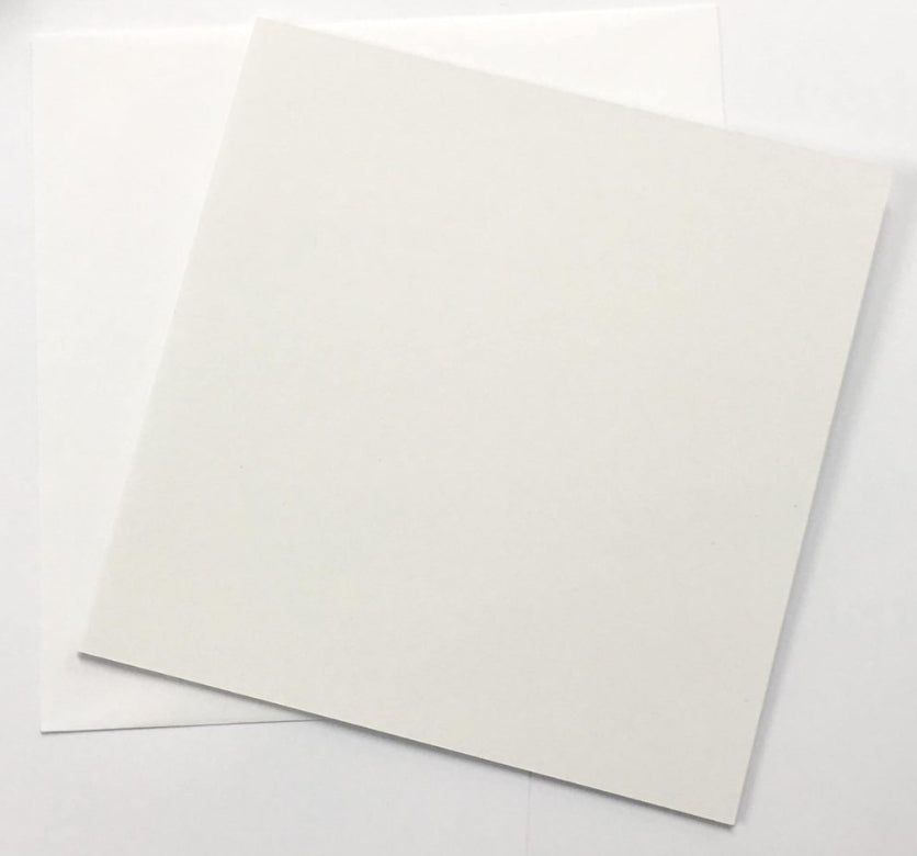 7x7 White Cards & Envelopes x6 (300gsm)