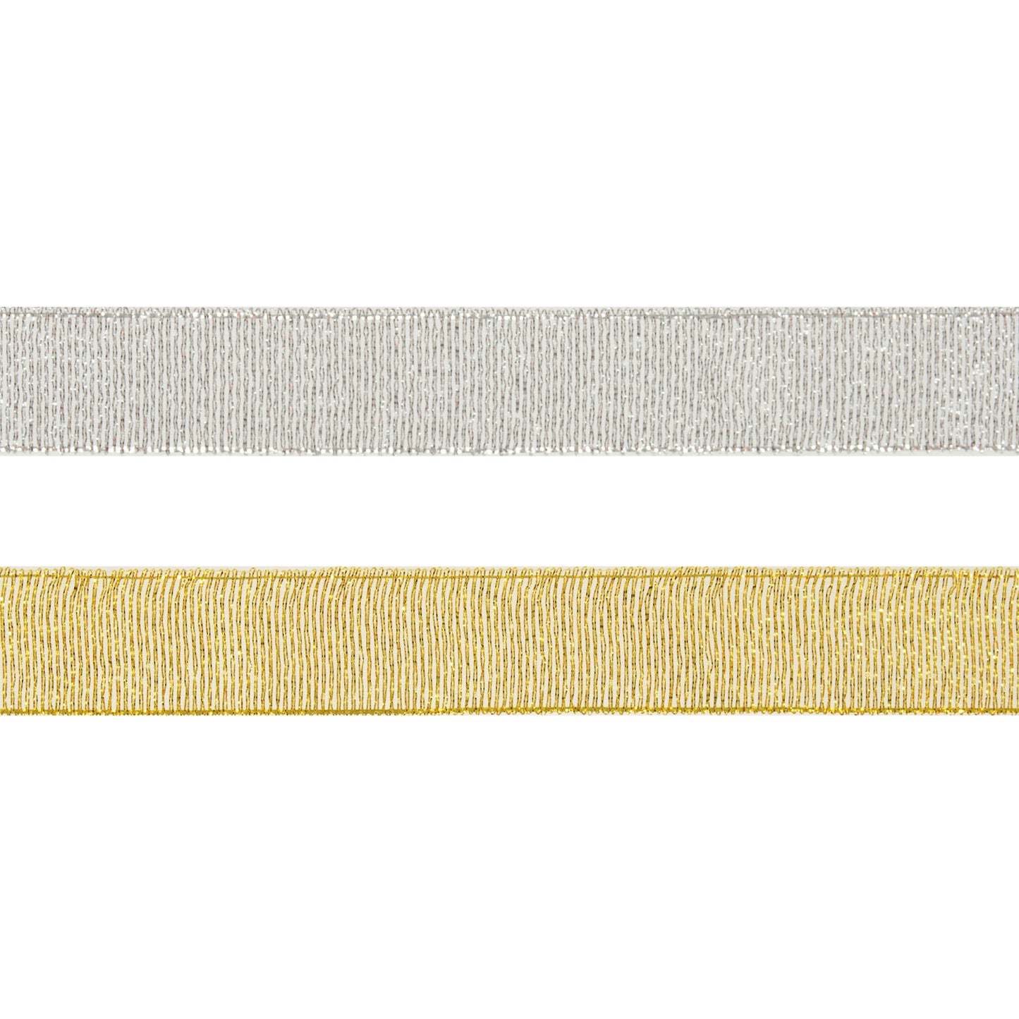 Metallic Ribbon- Gold and Silver: 1m