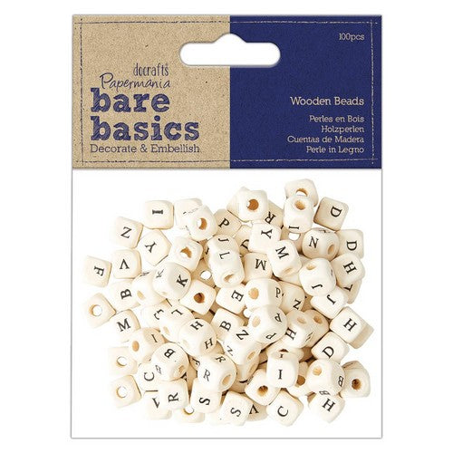 Bare Basics Solid Wooden Alphabet Beads (100pcs)
