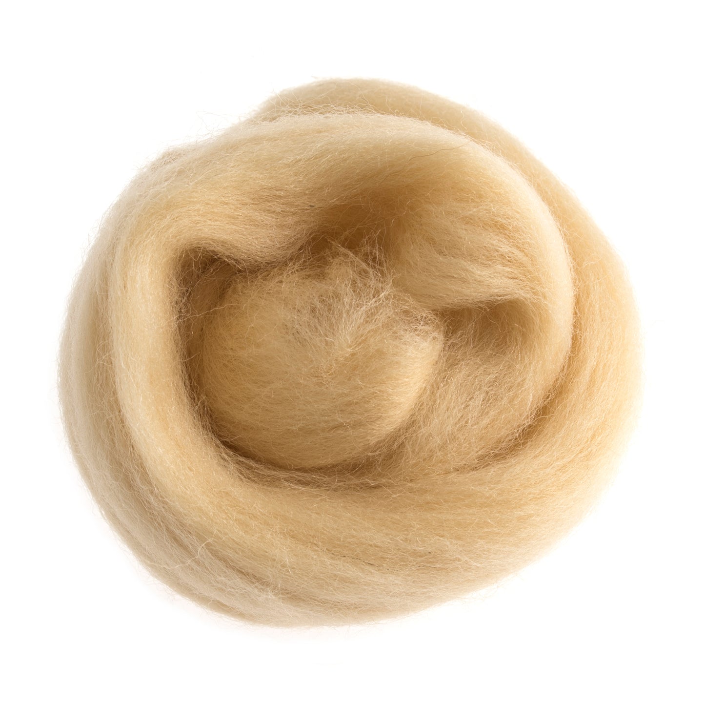 Natural Wool Roving: 10g: Cream