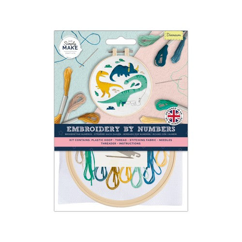 Embroidery By Numbers Kit - Dinosaurs