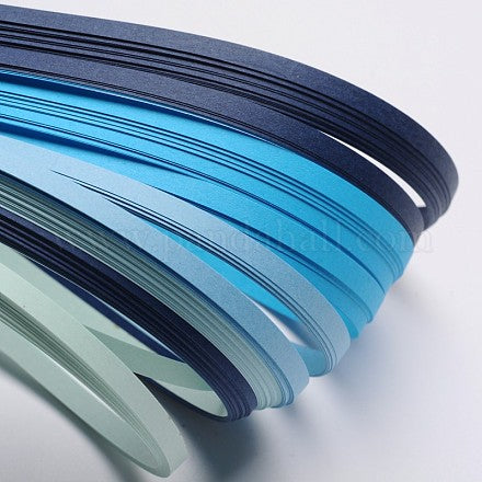 Quilling Paper Strips, Gradual Blue, 530x5mm about 120 strips per bag