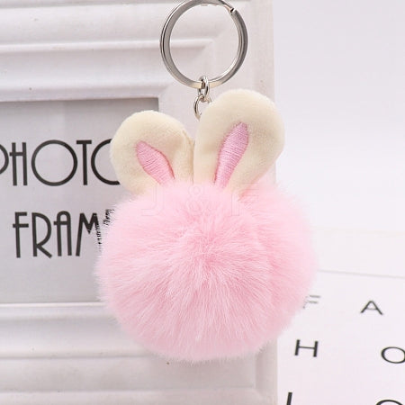 Keychain - Pom Pom Rabbit - Pink