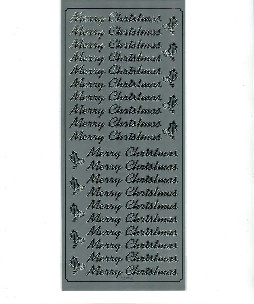 Habico Peel Off Stickers - Merry Christmas - Silver