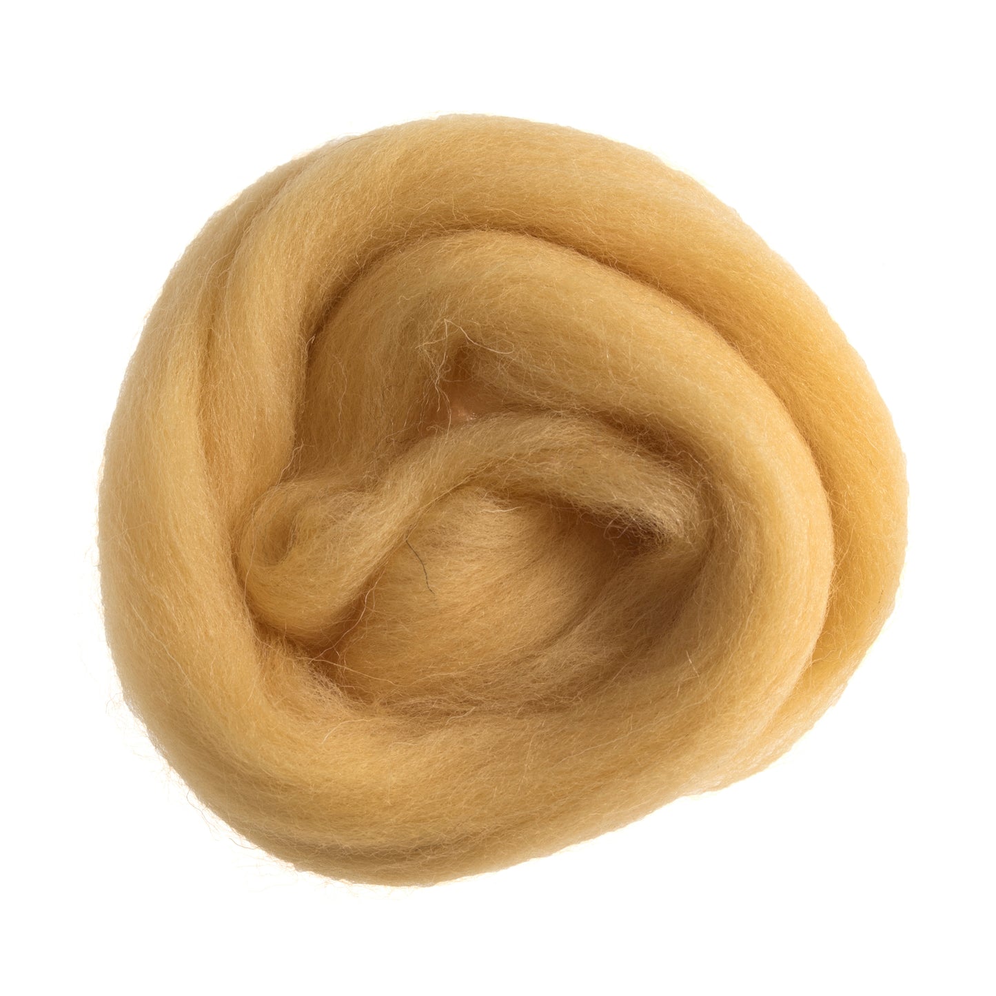 Natural Wool Roving: 10g: Yellow