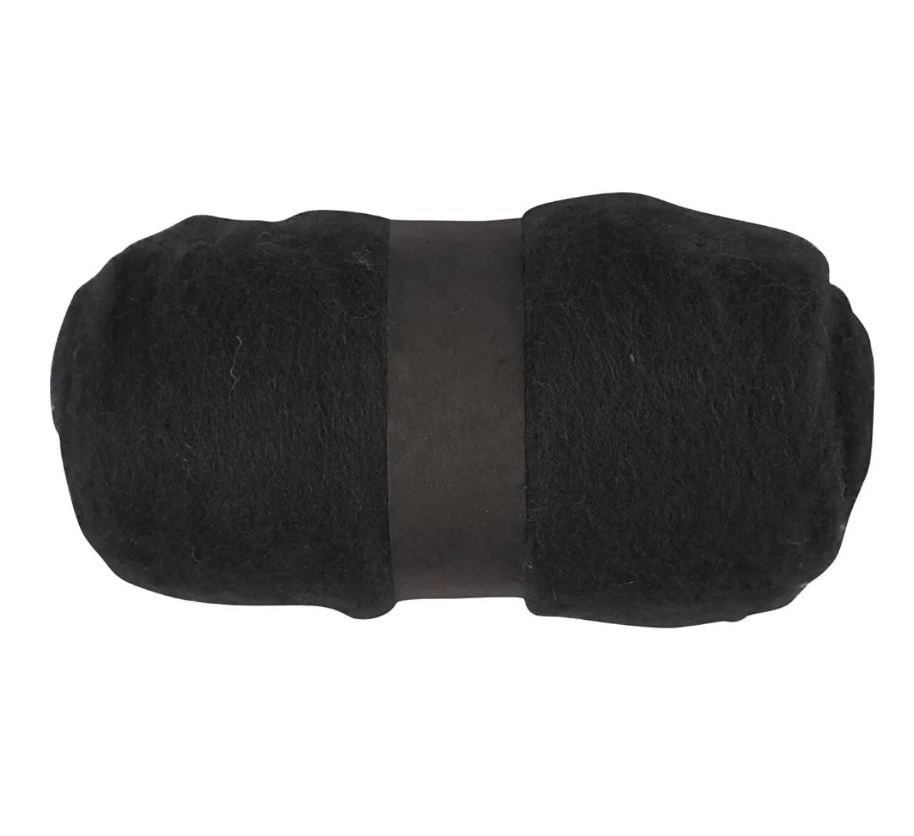 Carded Wool Black 100 g