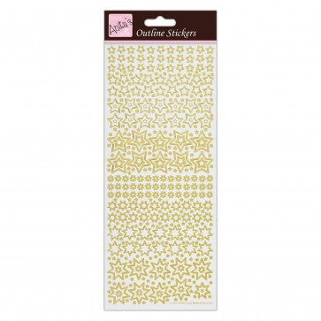 Anitas Sparkling Stars Gold On White