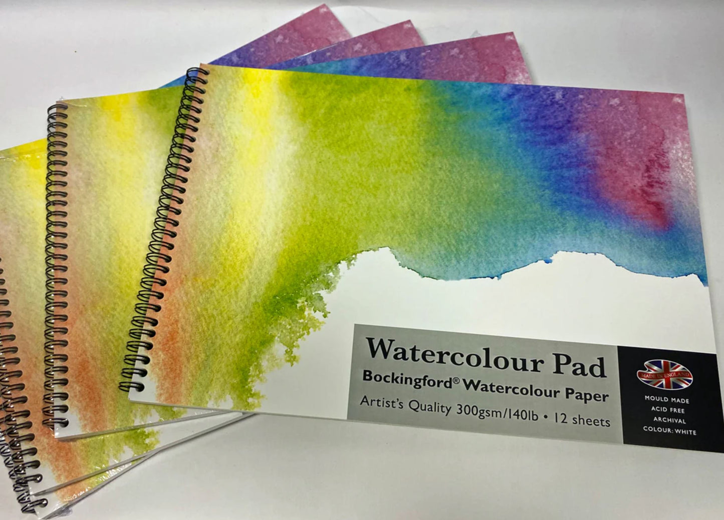 Alexander Paper - Bockingford Watercolour Pad 12 Sheets 14"x10" (300gsm)