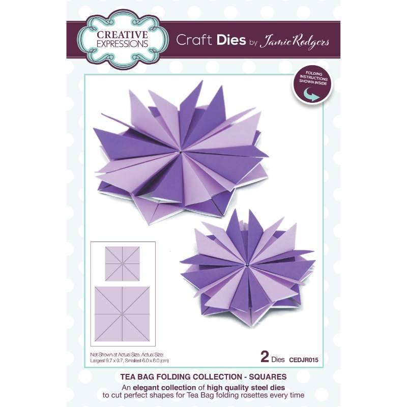 Creative Expressions Jamie Rodgers Tea Bag Folding Squares Craft Die