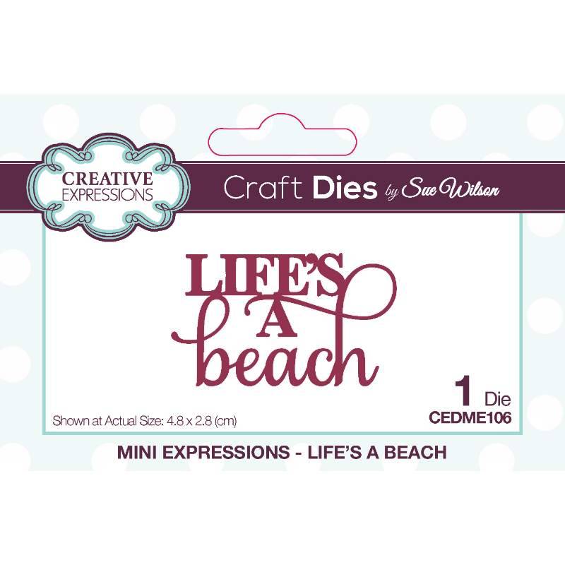 Creative Expressions Sue Wilson Mini Expressions Life’s A Beach Craft Die