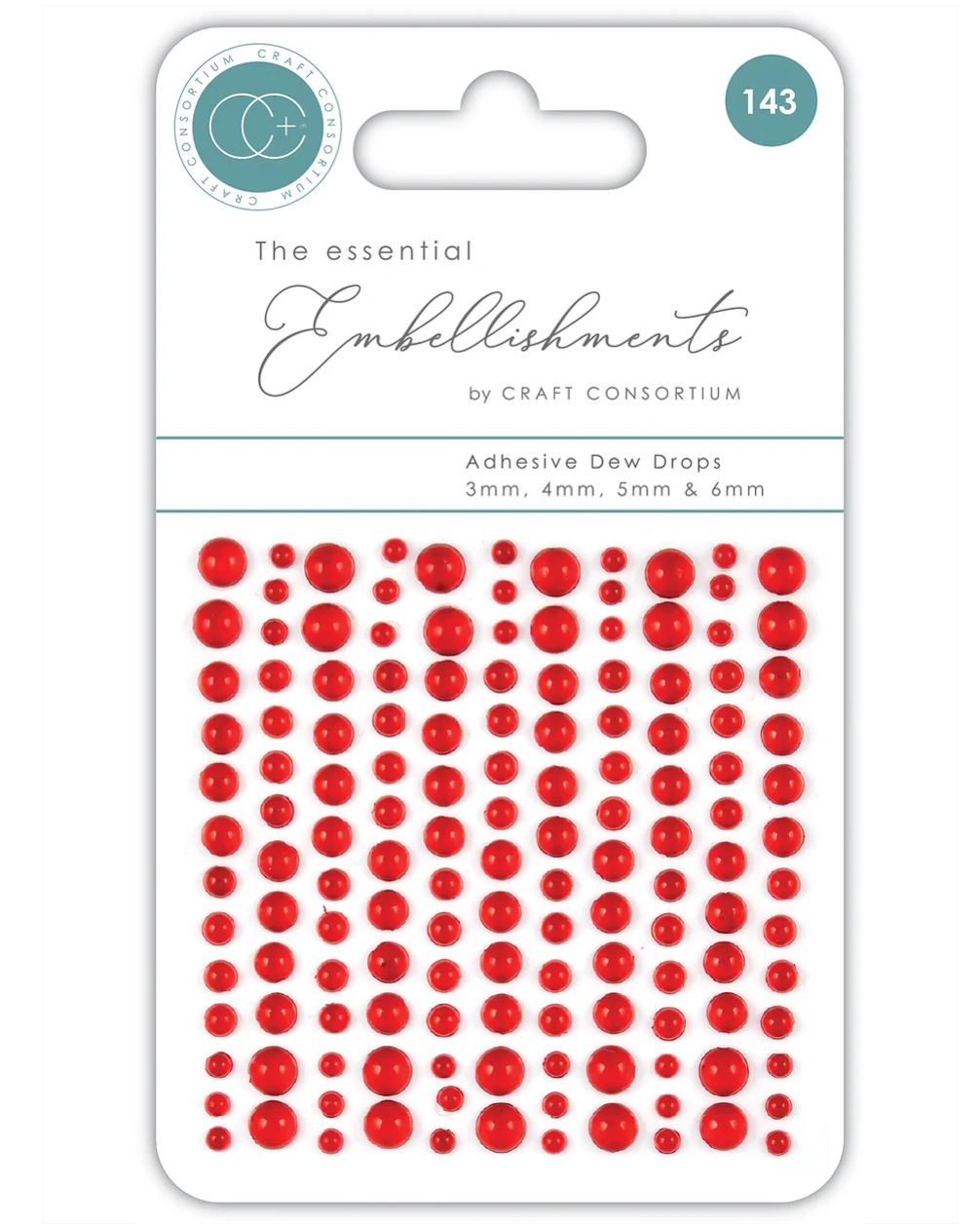 Adhesive Dew Drops - Red