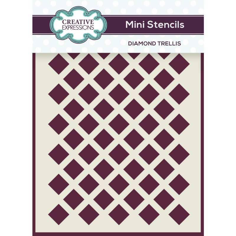 Creative Expressions Mini Stencil Diamond Trellis