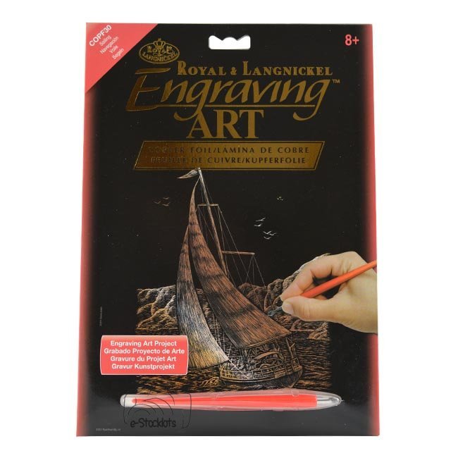 Copper Foil Engraving Art Kit Sailing