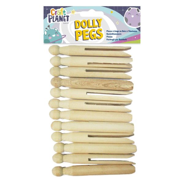Craft Planet Dolly Pegs - Natural (12pcs)