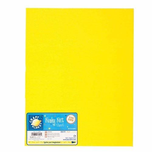Craft Planet Acrylic Felt Sheet 9x12 - Yellow
