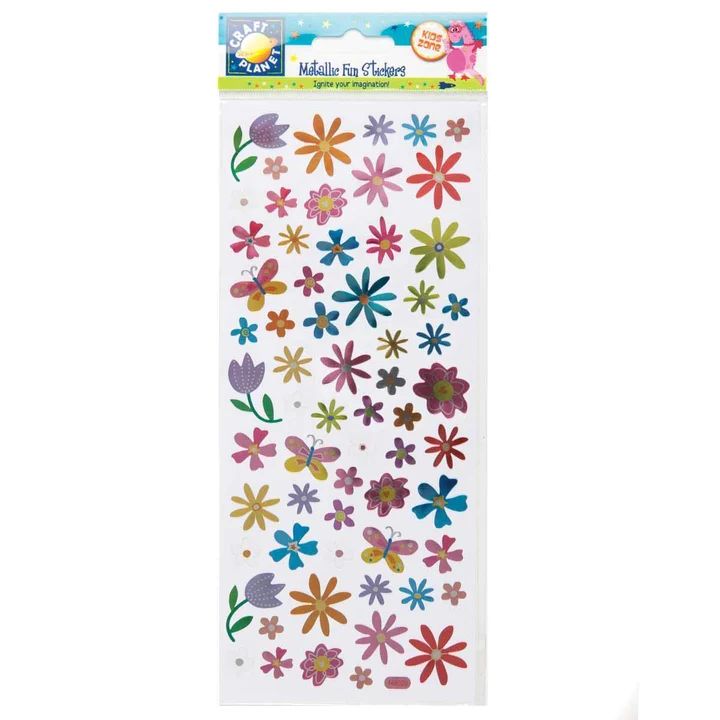 Craft Planet Metallic Stickers Blooming