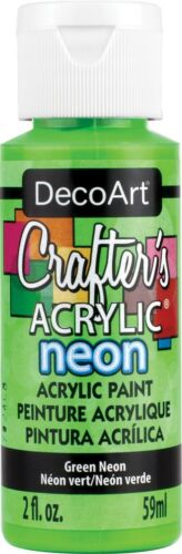 Deco Art Crafter's Acrylic Paint - Green Neon 59ml