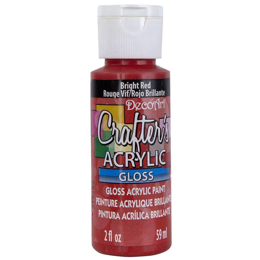 Deco Art Crafter's Acrylic Paint - Bright Red Gloss 59ml