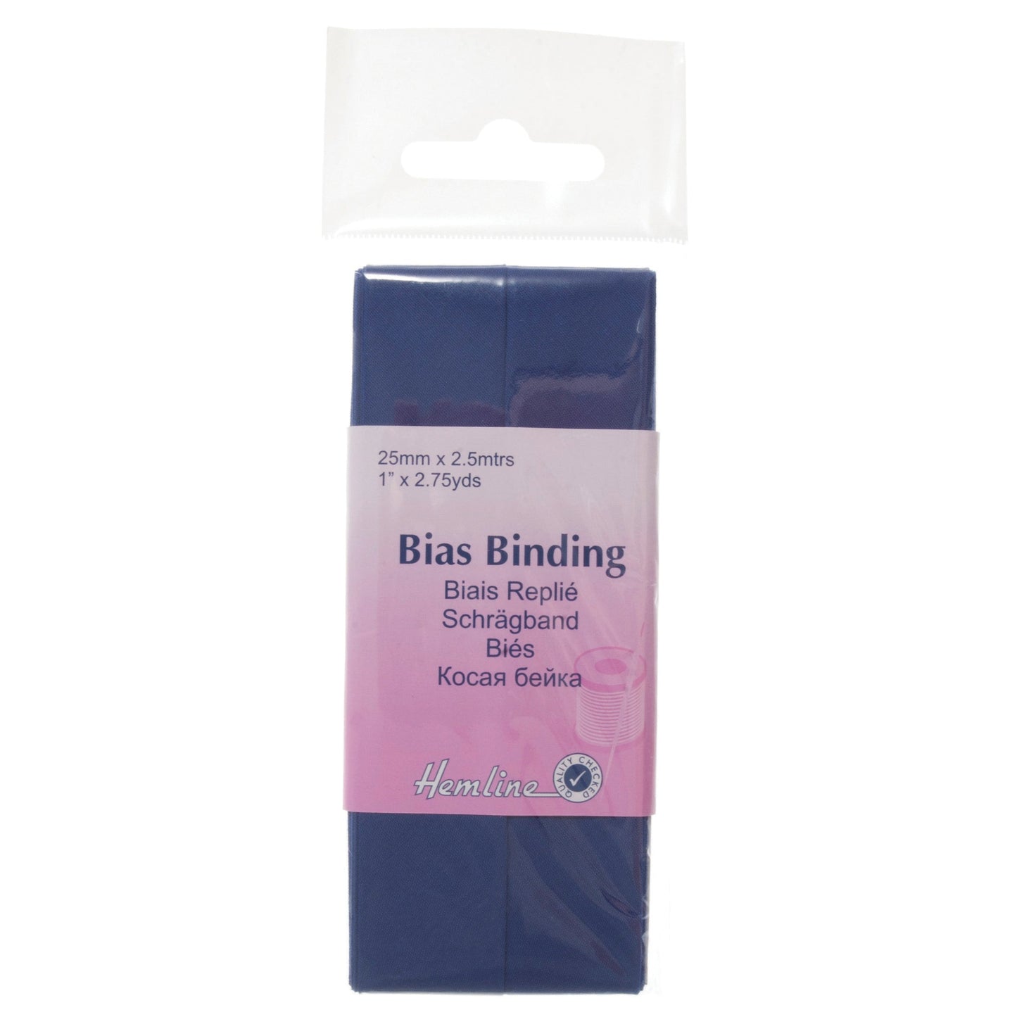 PolyCotton Bias Binding 25mm 2.5m - Royal