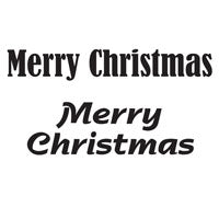 Woodware Just Words Merry Christmas 1.5 in x 3 in Stamp