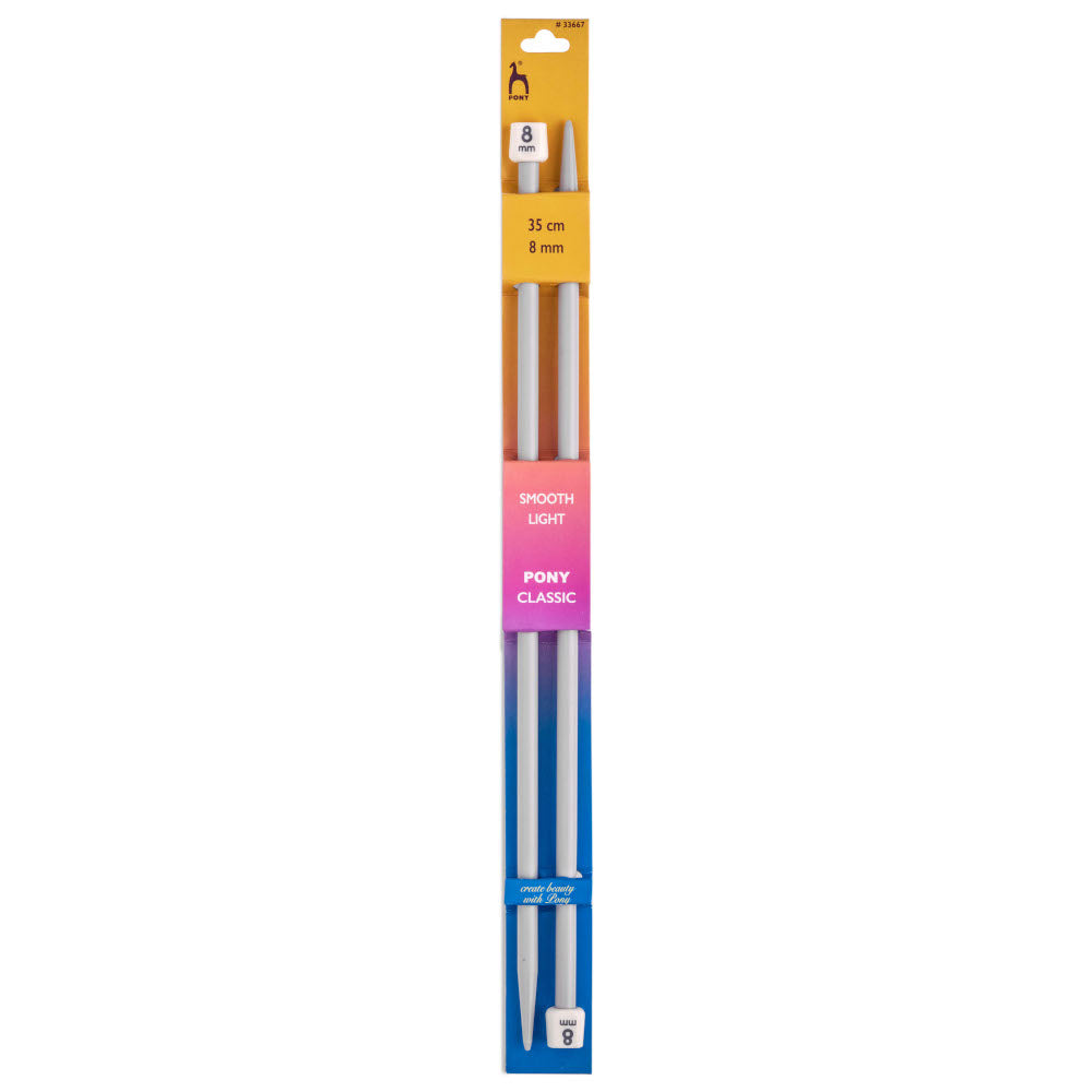 Pony Knitting Pins 30cm 8mm