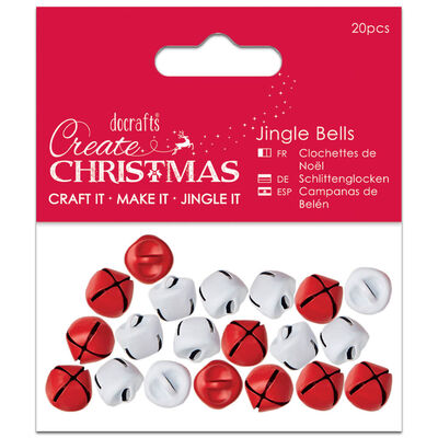 Papermania Jingle Bells Matte Finish Red & White (20pcs)