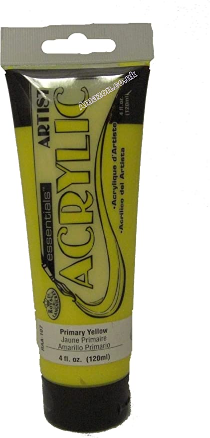 Essentials 120ml Acrylic Paint Primary Yellow