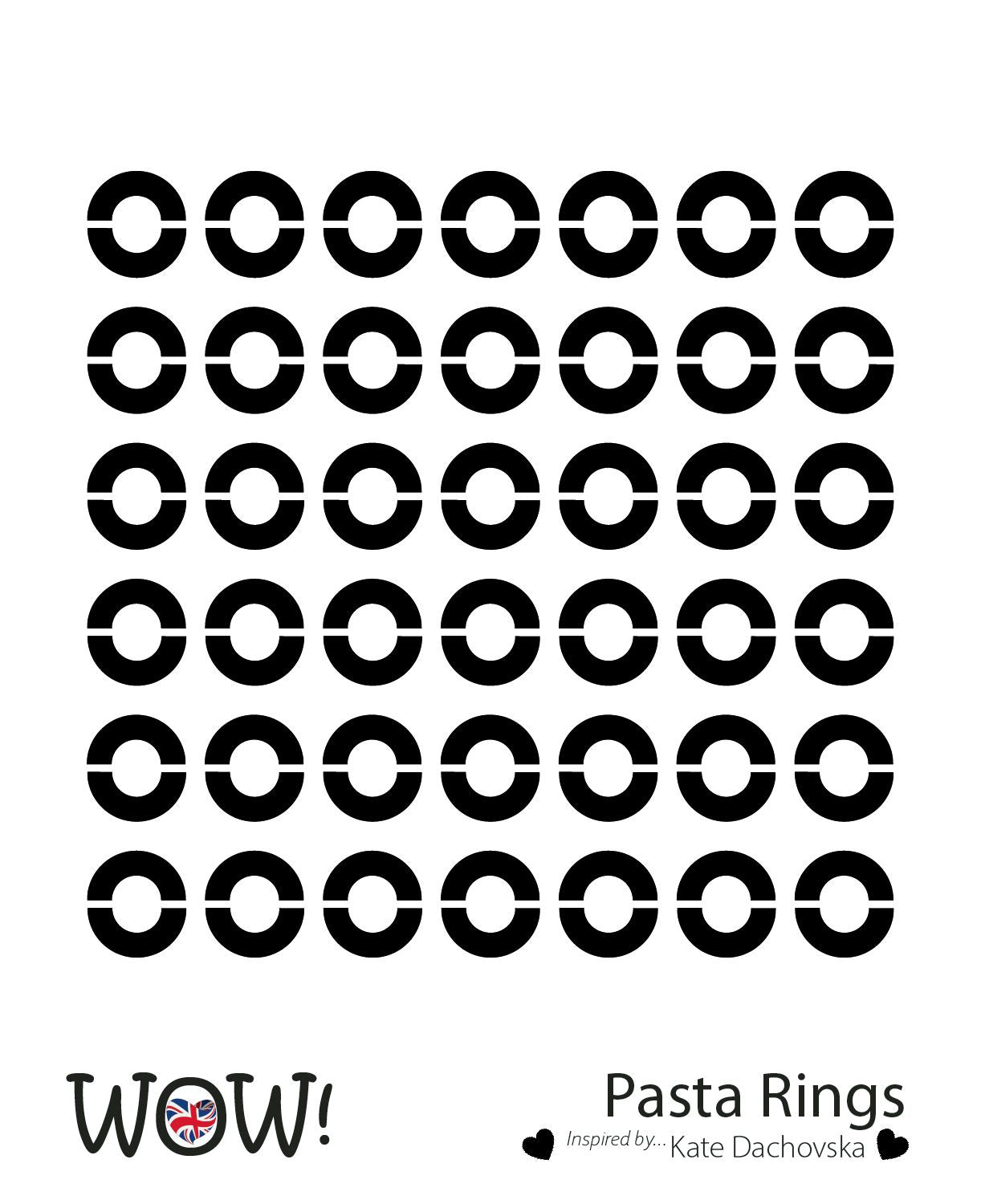 Kate Dachovska Stencil Pasta Rings