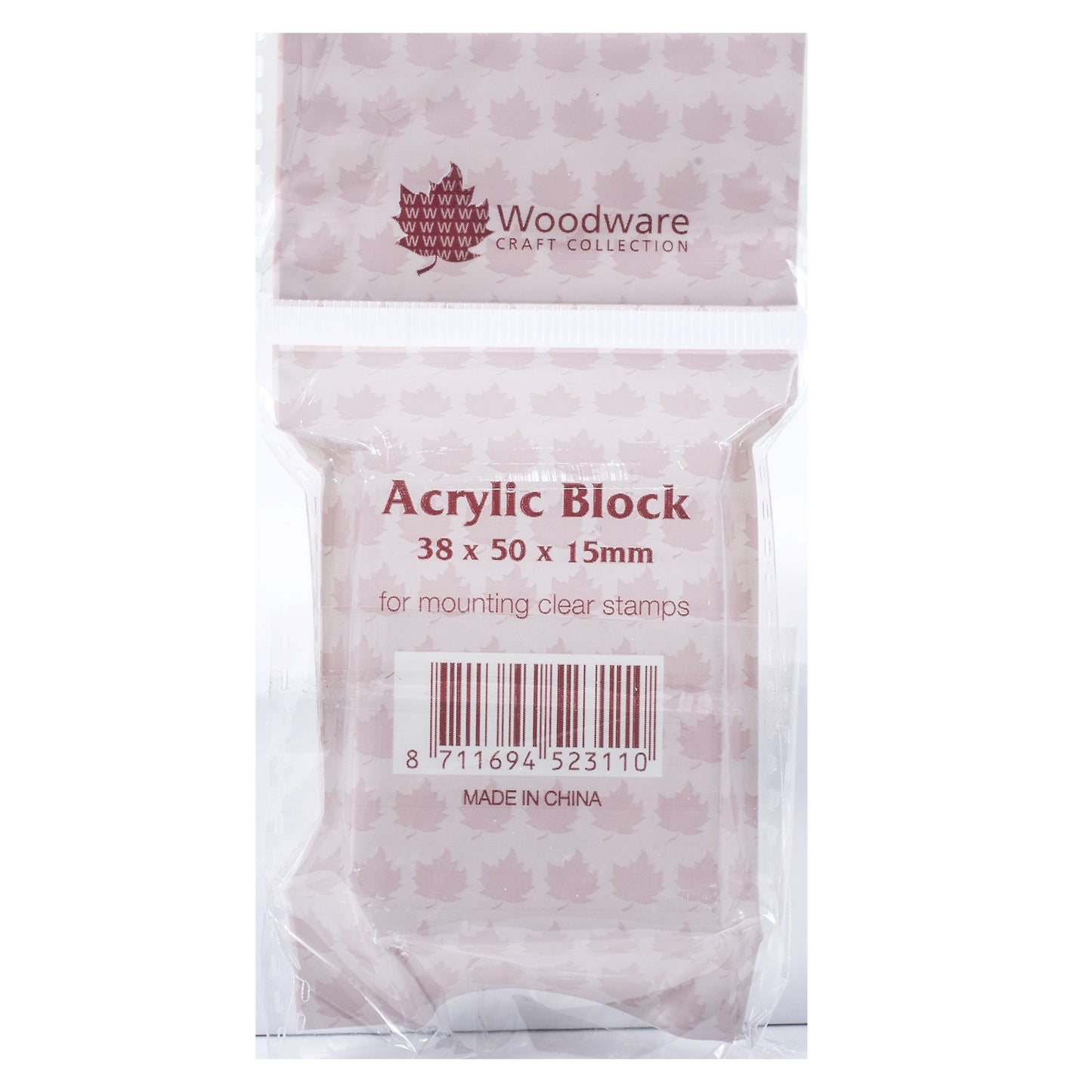 Woodware Acrylic Block 38 X 50mm Small