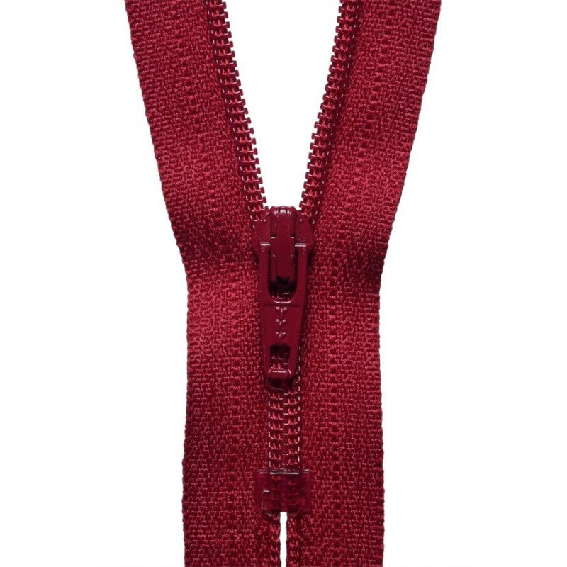 18cm Nylon Dress and Skirt Zip Scarlet Berry