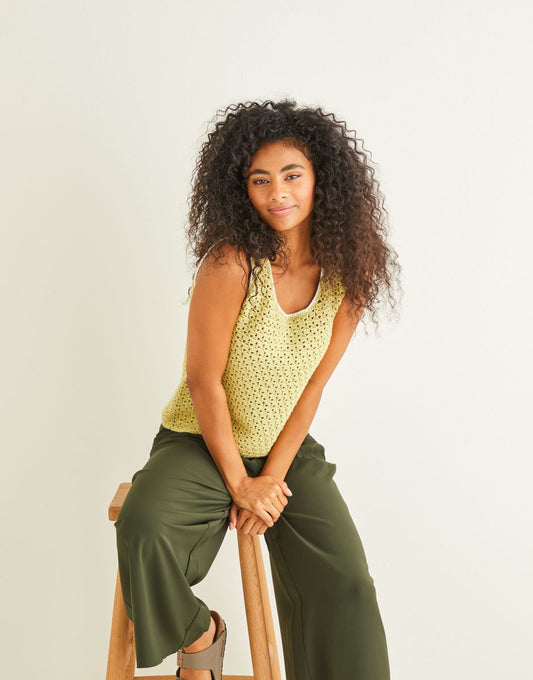 10243 - Crochet Sultan Stitch Vest in Sirdar Country Classic 4 PLY