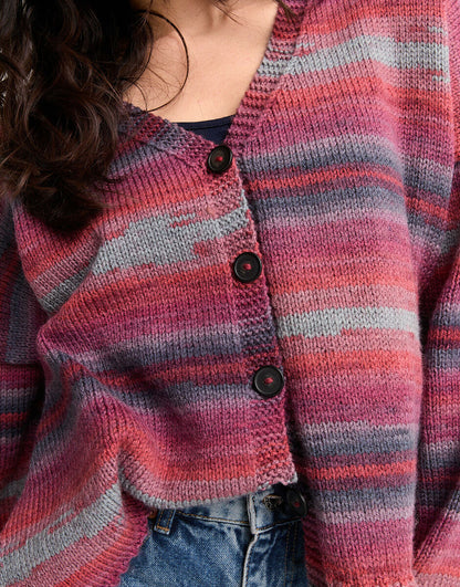 V Neck Cardigan Pattern In Hayfield Spirit DK