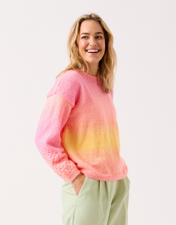 10838 - Sleeve Appeal Sweater Knitting Pattern in Sirdar Jewelspun Ombre