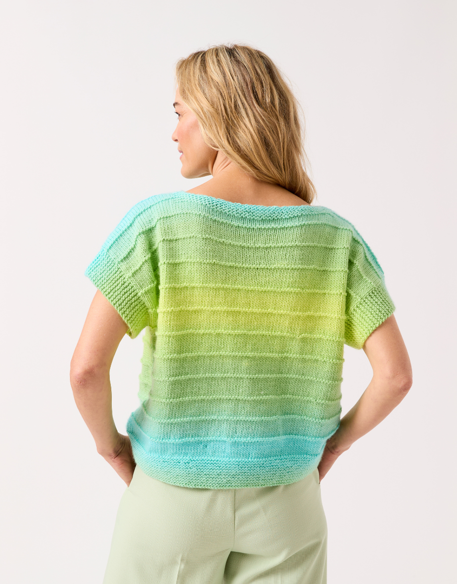 10843 - To A Tee Knitted Top Knitting Pattern in Sirdar Jewelspun Ombre