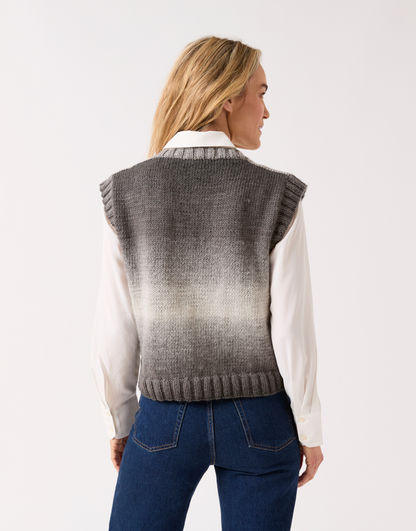10844 - Vest In Show Pullover Knitting Pattern in Sirdar Jewelspun Ombre