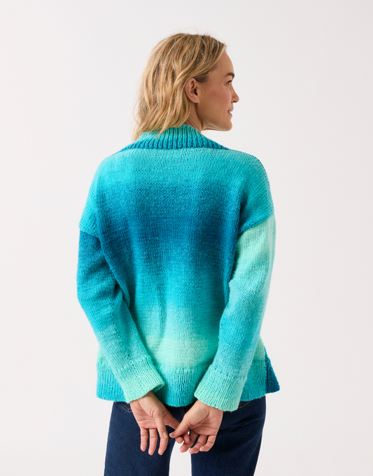Truly Madly Deep V Sweater Knitting Pattern in Sirdar Jewelspun Ombre