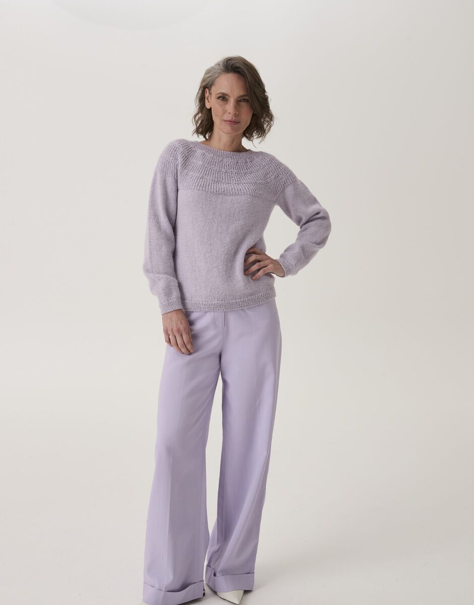 10908 - Scallop Shell Yoke Sweater Knitting Pattern