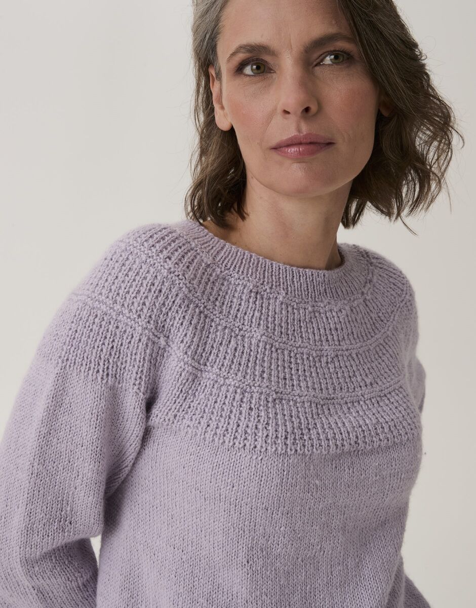 10908 - Scallop Shell Yoke Sweater Knitting Pattern