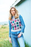 9968 Crochet Granny Square Tank Tops